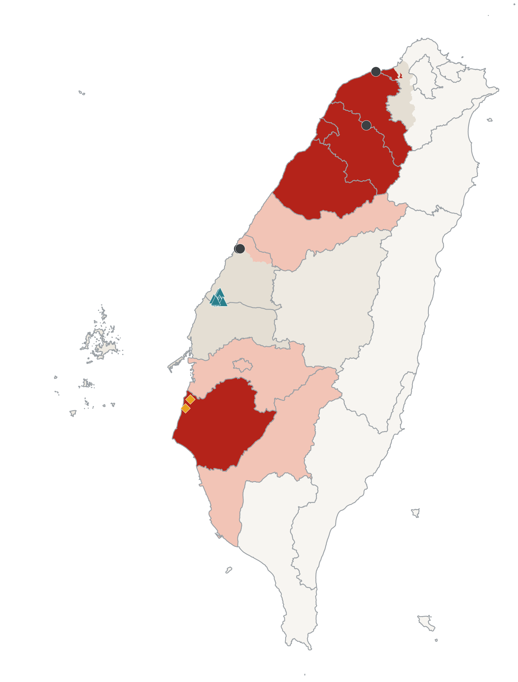 Drought risk hazard map for the domestic electric power supply industry under SSP5-8.5 in 2030