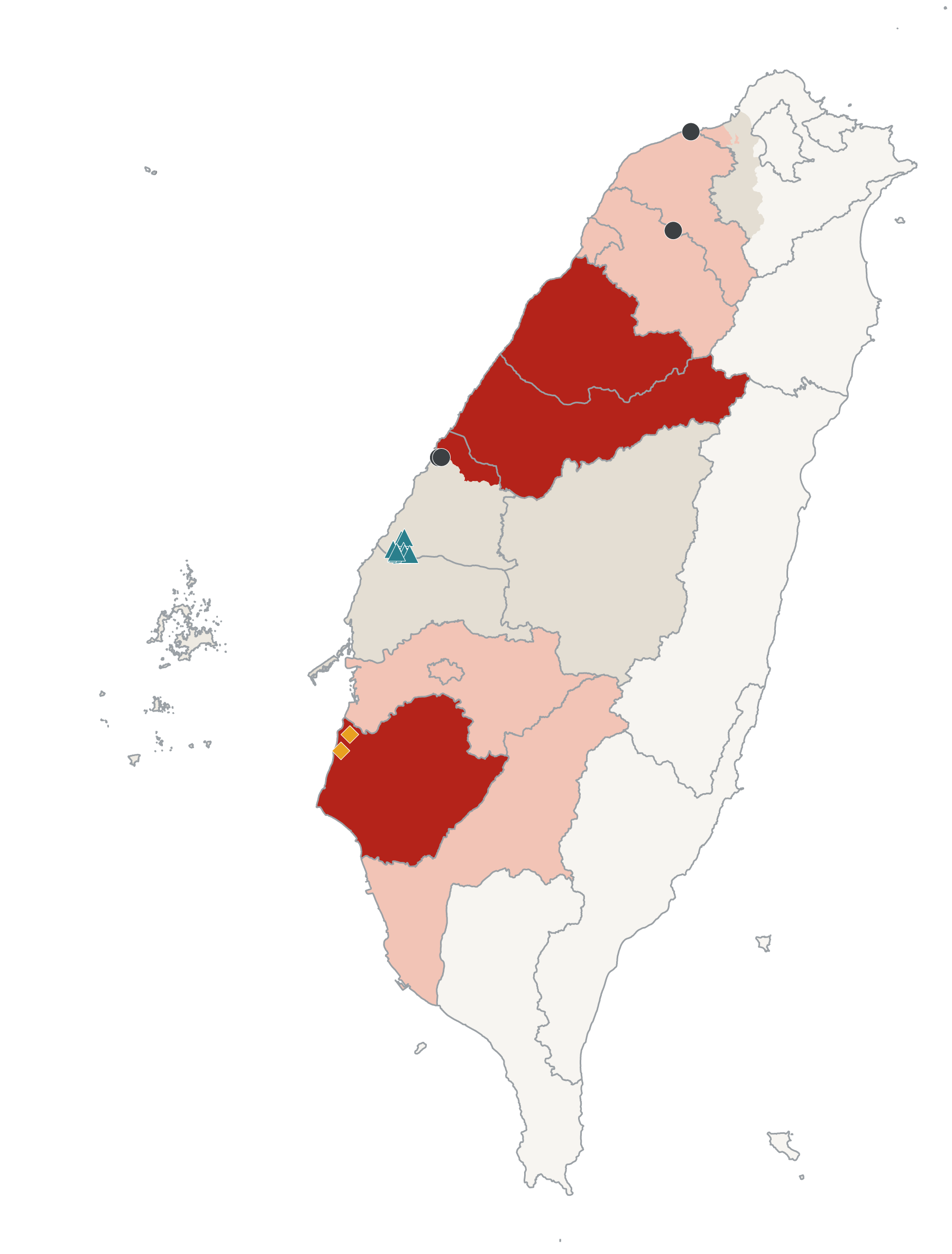 Drought risk hazard map for the domestic electric power supply industry under SSP5-8.5 in 2050