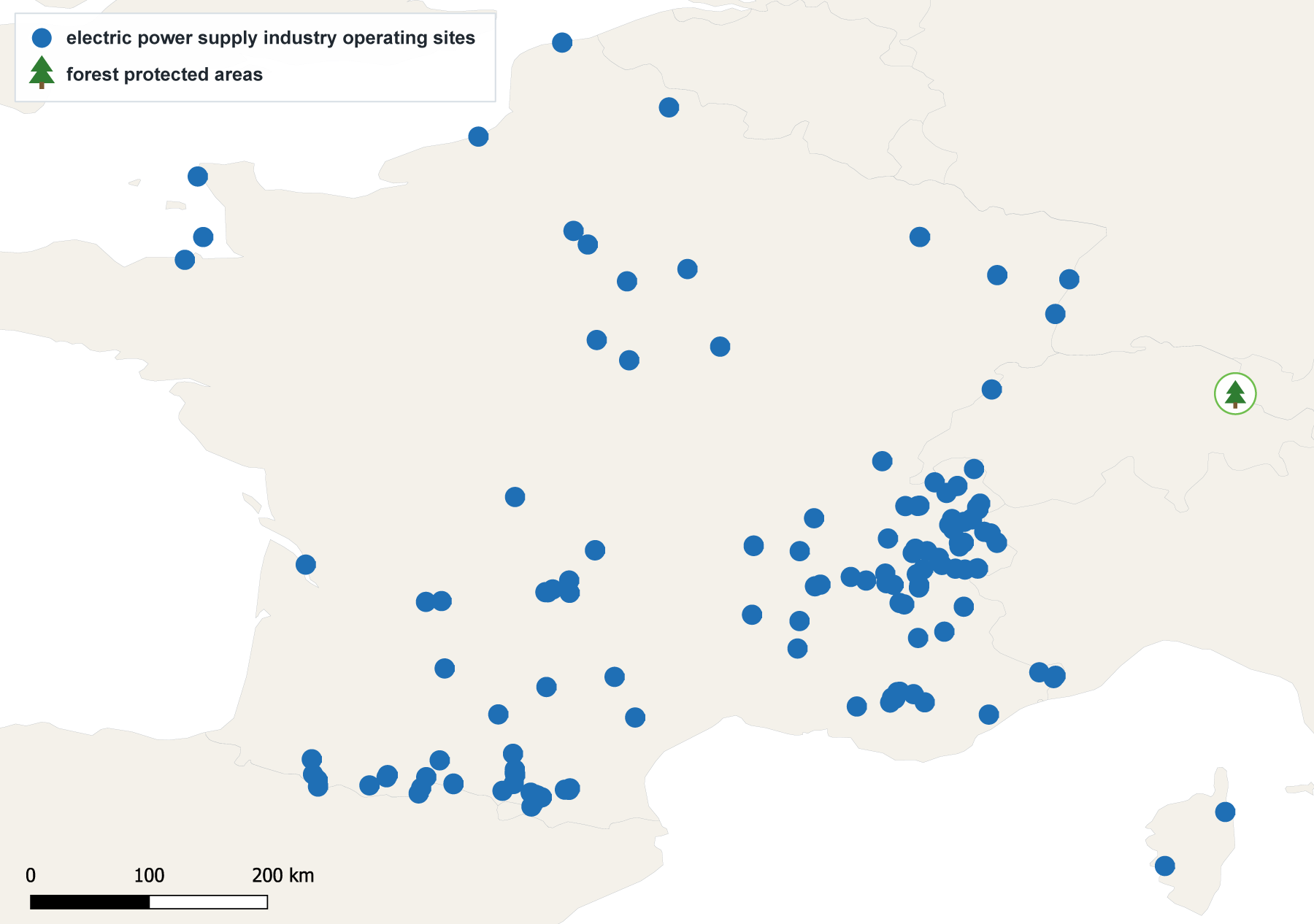 Map of KGI Life's overseas investee operating sites in Europe and forest protection areas